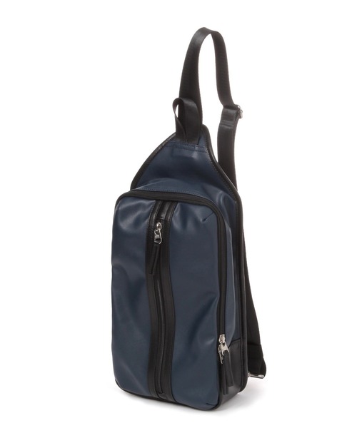 LAKOLE（ラコレ）の「フェイクレザーたて型ボディバッグ / 132227（ボディバッグ/ウエストポーチ・メンズ・ネイビー/ブラック/グレー・FREE）」の8枚目の写真