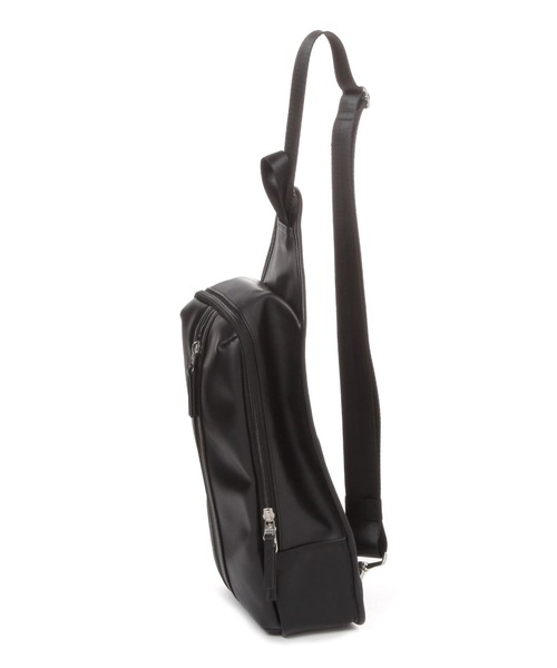 LAKOLE（ラコレ）の「フェイクレザーたて型ボディバッグ / 132227（ボディバッグ/ウエストポーチ・メンズ・ネイビー/ブラック/グレー・FREE）」の9枚目の写真