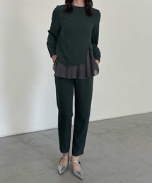 aity（アイティ）の「ブラウスキャミソールパンツセレモニースーツ3点セット テーパード セットアップ 入園式 卒園式 入学式 卒業式 お宮参り 七五三 ママ（スーツセット）」