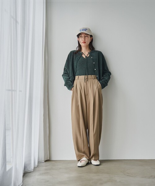 RONEL（ロネル）の「ベロアニットノースリーブトップス（ニット/セーター・レディース・ダークグリーン/ブラック/ライトグレー・S/M）」の20枚目の写真