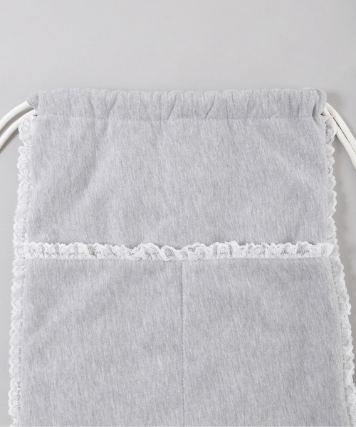 WC（ダブル シー）の「フリルレーススウェットナップサック（バックパック/リュック・レディース・ピンク/グレー・FREE）」の22枚目の写真