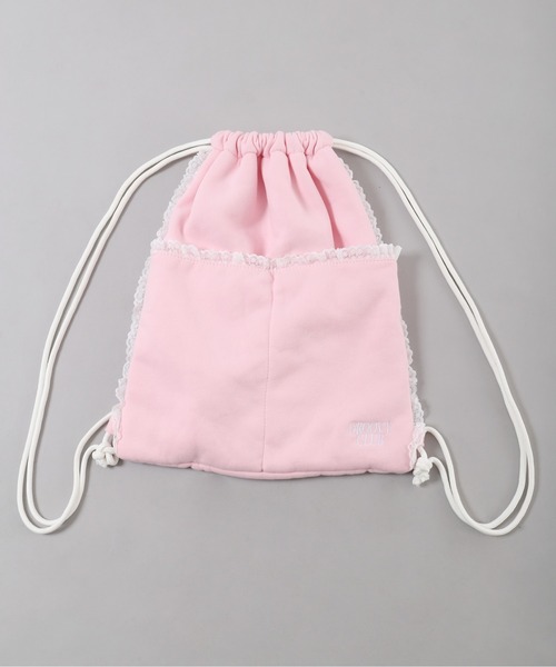WC（ダブル シー）の「フリルレーススウェットナップサック（バックパック/リュック・レディース・ピンク/グレー・FREE）」の19枚目の写真