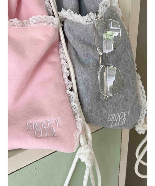 WC（ダブル シー）の「フリルレーススウェットナップサック（バックパック/リュック・レディース・ピンク/グレー・FREE）」の17枚目の写真