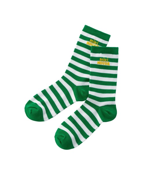 MIKI HOUSE（ミキハウス）の「【WEB限定】ボーダーソックス（大人用）（ソックス/靴下・レディース・ネイビー/グリーン・25/23/25-27CM）」の11枚目の写真