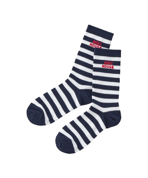 MIKI HOUSE（ミキハウス）の「【WEB限定】ボーダーソックス（大人用）（ソックス/靴下・レディース・ネイビー/グリーン・25/23/25-27CM）」の12枚目の写真