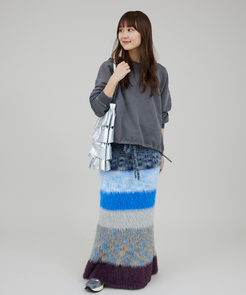 JOINT WORKS（ジョイントワークス）の「マルチフェザーヤーンスカート（スカート・レディース・ブルー/オレンジ・FREE）」の3枚目の写真