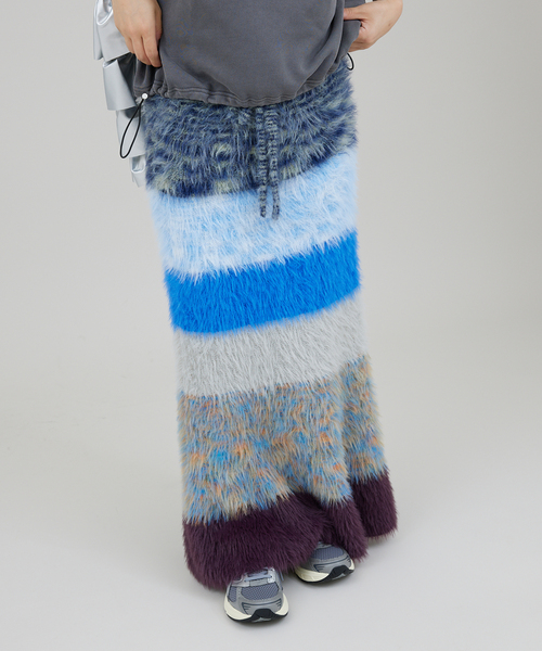 JOINT WORKS（ジョイントワークス）の「マルチフェザーヤーンスカート（スカート・レディース・ブルー/オレンジ・FREE）」の8枚目の写真