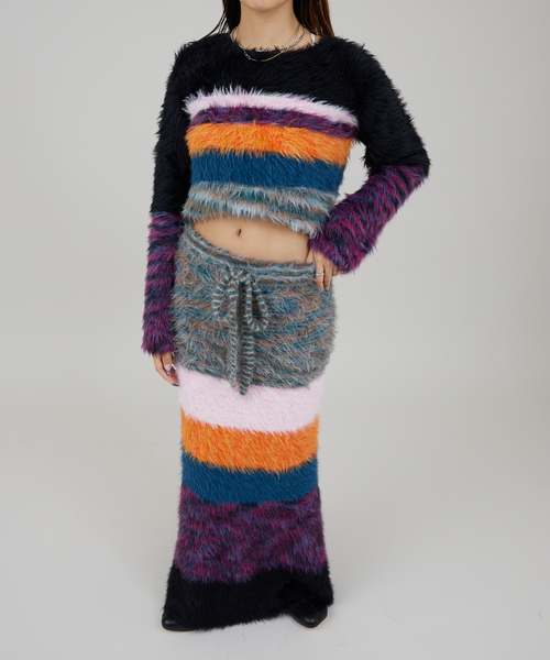 JOINT WORKS（ジョイントワークス）の「マルチフェザーヤーンスカート（スカート・レディース・ブルー/オレンジ・FREE）」の14枚目の写真