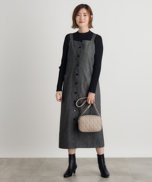 grove（グローブ）の「◆ストライプアソートジャンドレ（ワンピース・レディース・グレー系2/ダークブラウン系3/ブラック系3・02/03/01/04/05）」の21枚目の写真