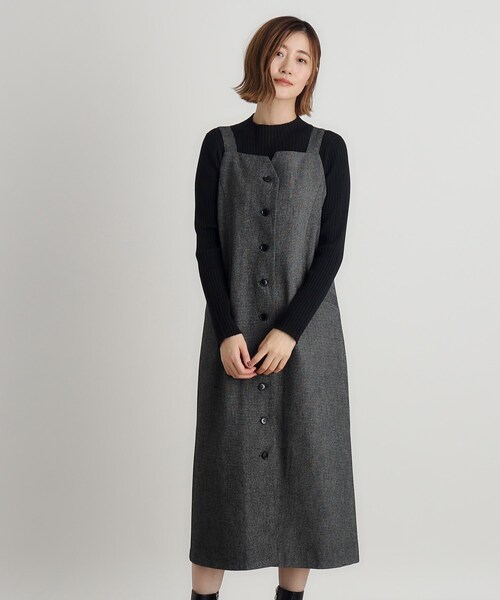 grove（グローブ）の「◆ストライプアソートジャンドレ（ワンピース・レディース・グレー系2/ダークブラウン系3/ブラック系3・02/03/01/04/05）」の22枚目の写真