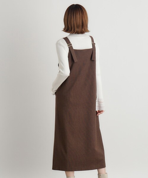 grove（グローブ）の「◆ストライプアソートジャンドレ（ワンピース・レディース・グレー系2/ダークブラウン系3/ブラック系3・02/03/01/04/05）」の5枚目の写真