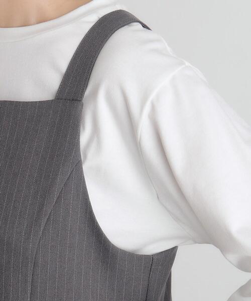 grove（グローブ）の「◆ストライプアソートジャンドレ（ワンピース・レディース・グレー系2/ダークブラウン系3/ブラック系3・02/03/01/04/05）」の11枚目の写真