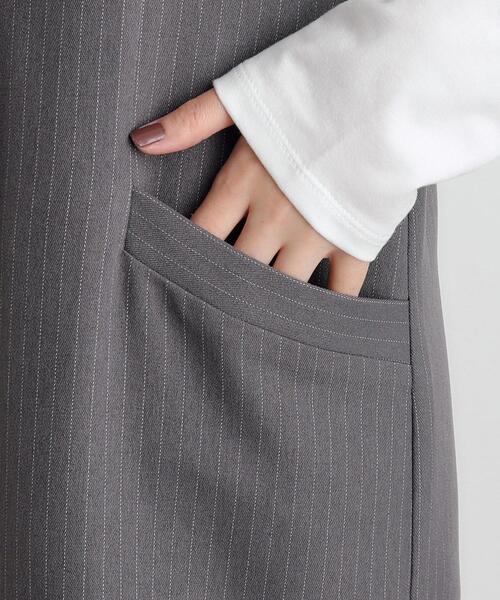 grove（グローブ）の「◆ストライプアソートジャンドレ（ワンピース・レディース・グレー系2/ダークブラウン系3/ブラック系3・02/03/01/04/05）」の13枚目の写真