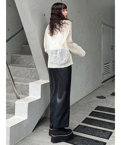 MURUA(ムルーア)の「ローゲージニット(ニット/セーター・レディース・ネイビー/アイボリー・FREE)」の7枚目の写真