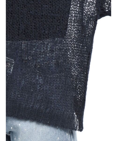 MURUA(ムルーア)の「ローゲージニット(ニット/セーター・レディース・ネイビー/アイボリー・FREE)」の18枚目の写真