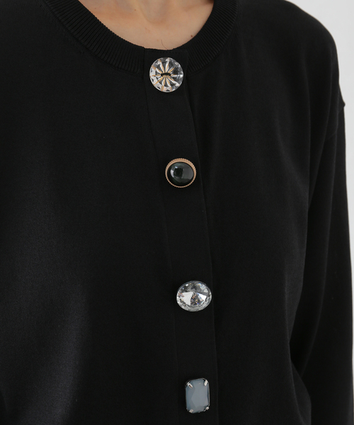 La TOTALITE（ラトータリテ）の「【TORRAZZO DONNA/トラッゾドンナ】Bijou Knit Cardigan（カーディガン/ボレロ・レディース・ブラック/グレー/ブルー・FREE）」の13枚目の写真