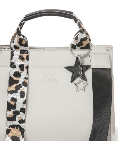 BAYFLOW（ベイフロー）の「[多ポケットで便利]レオパードテープフェイクレザートート（ハンドバッグ・レディース・ブラック/ライトグレー/ベージュ/ブラウン系その他・FREE）」の14枚目の写真
