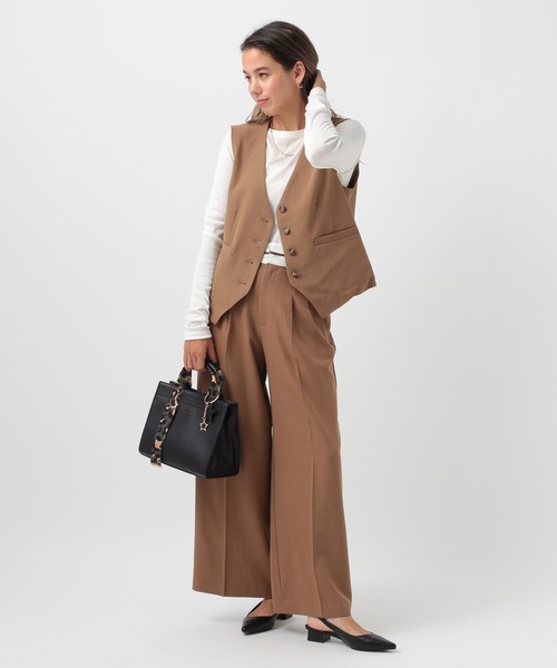 BAYFLOW（ベイフロー）の「[多ポケットで便利]レオパードテープフェイクレザートート（ハンドバッグ・レディース・ブラック/ライトグレー/ベージュ/ブラウン系その他・FREE）」の9枚目の写真