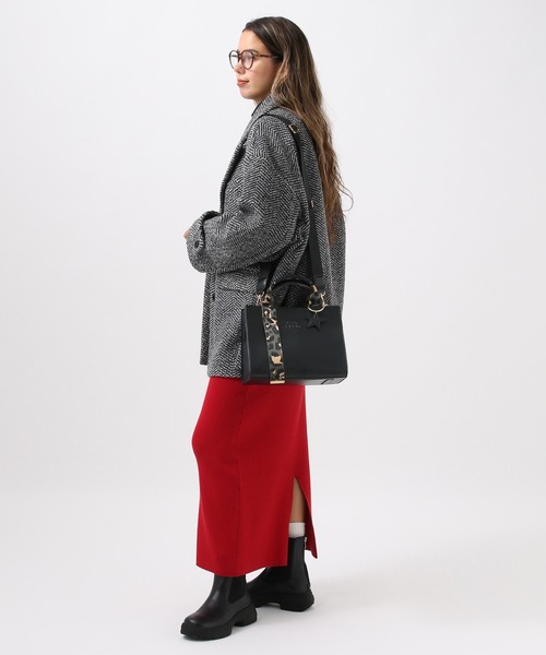 BAYFLOW（ベイフロー）の「[多ポケットで便利]レオパードテープフェイクレザートート（ハンドバッグ・レディース・ブラック/ライトグレー/ベージュ/ブラウン系その他・FREE）」の6枚目の写真