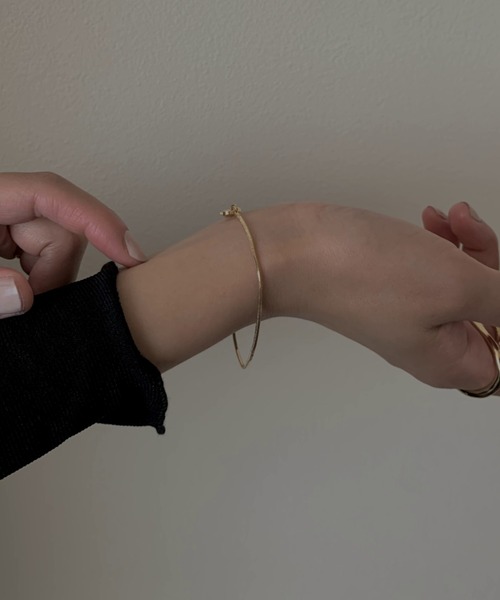 【 金属アレルギー対応 】 simple snake bracelet / シンプルスネークチェーンブレスレット