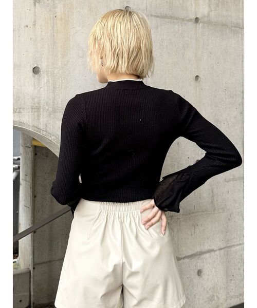 MURUA（ムルーア）の「ベルスリーブラインニット（ニット/セーター・レディース・ブラック/アイボリー/ブルー・FREE）」の17枚目の写真