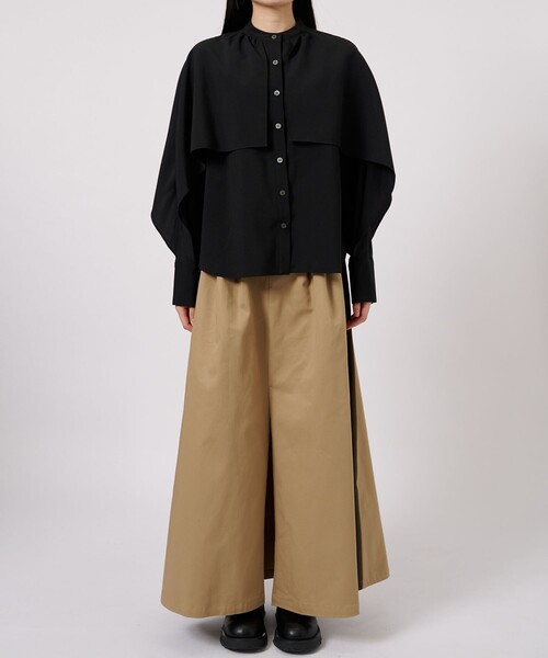 CITY TOKYO（シティトウキョウ）の「フレアケープブラウス（シャツ/ブラウス・レディース・ホワイト/ブラック/オリーブ・FREE）」の19枚目の写真