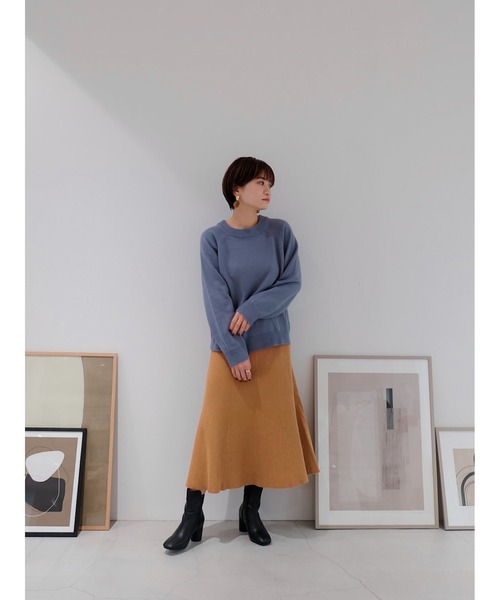 Katrin TOKYO(カトリーントーキョー)の「knit flare skirt(スカート・レディース・アイボリー/キャメル・FREE)」の1枚目の写真