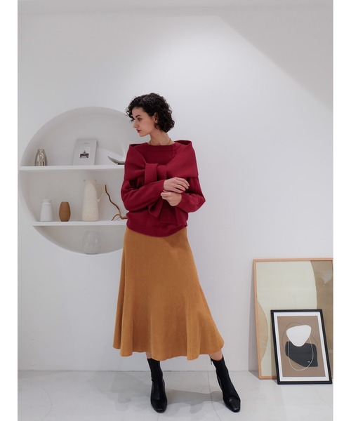 Katrin TOKYO(カトリーントーキョー)の「knit flare skirt(スカート・レディース・アイボリー/キャメル・FREE)」の14枚目の写真