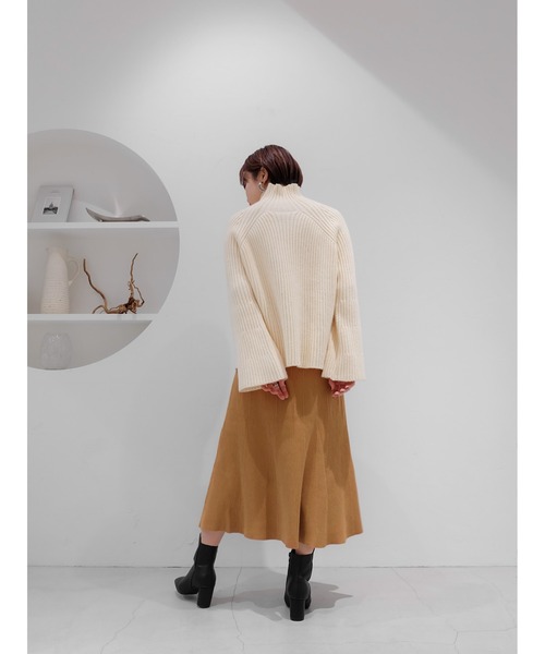 Katrin TOKYO(カトリーントーキョー)の「knit flare skirt(スカート・レディース・アイボリー/キャメル・FREE)」の15枚目の写真