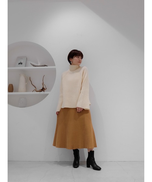 Katrin TOKYO(カトリーントーキョー)の「knit flare skirt(スカート・レディース・アイボリー/キャメル・FREE)」の17枚目の写真