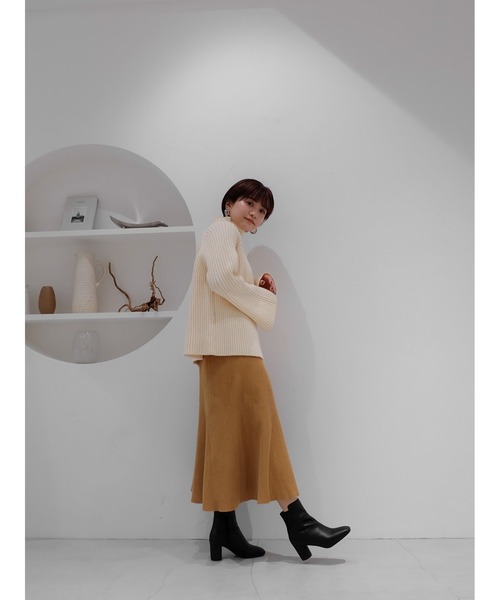 Katrin TOKYO(カトリーントーキョー)の「knit flare skirt(スカート・レディース・アイボリー/キャメル・FREE)」の18枚目の写真