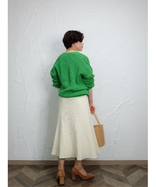 Katrin TOKYO(カトリーントーキョー)の「knit flare skirt(スカート・レディース・アイボリー/キャメル・FREE)」の8枚目の写真