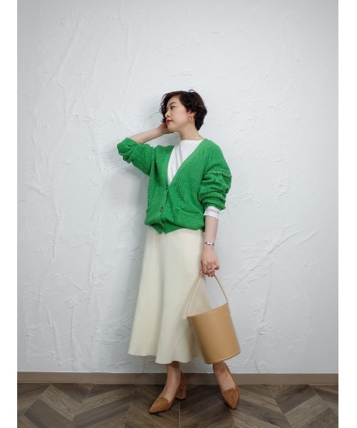 Katrin TOKYO(カトリーントーキョー)の「knit flare skirt(スカート・レディース・アイボリー/キャメル・FREE)」の10枚目の写真