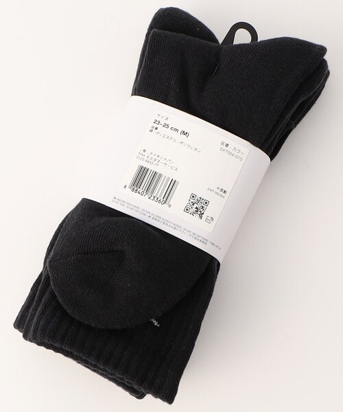 NIKE(ナイキ)の「NIKE/ナイキ ナイキ 3P エブリデイ クッション クルーソックス(ソックス/靴下・レディース・ブラック/ホワイト・23.0cm)」の3枚目の写真