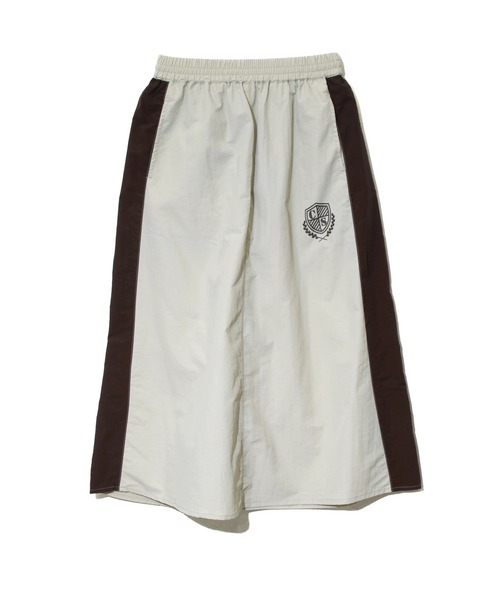 CUBE SUGAR（キューブシュガー）の「CUBE SUGAR/キューブシュガー　ナイロン配色ラインギャザーSK（スカート・レディース・ナチュラル/ブラウン/その他1・FREE）」の2枚目の写真