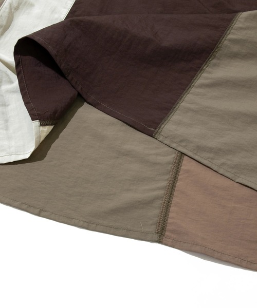 CUBE SUGAR（キューブシュガー）の「CUBE SUGAR/キューブシュガー　ナイロン配色ラインギャザーSK（スカート・レディース・ナチュラル/ブラウン/その他1・FREE）」の8枚目の写真