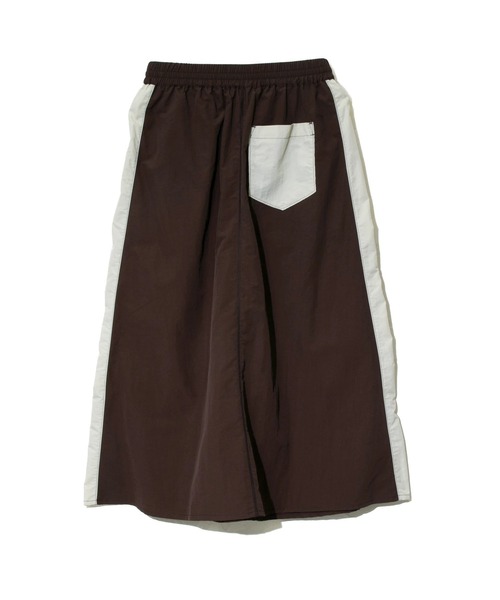 CUBE SUGAR（キューブシュガー）の「CUBE SUGAR/キューブシュガー　ナイロン配色ラインギャザーSK（スカート・レディース・ナチュラル/ブラウン/その他1・FREE）」の15枚目の写真