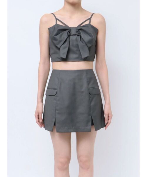 EATME(イートミー)の「リボンスリーピースセットアップ(ワンピース・レディース・グレー/ピンク・FREE)」の13枚目の写真