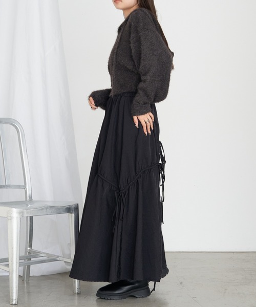 RAY CASSIN（レイカズン）の「【やわらかい肌ざわり】シャギーフードニット（ニット/セーター・レディース・ライトグレー/ブラウン/レッド/ブラック・FREE）」の8枚目の写真