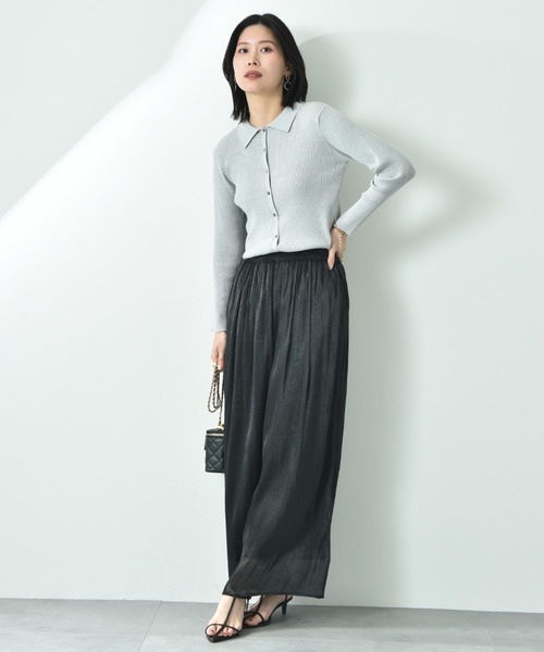 CLOCHE（クロシェ）の「【ＣＬＯＣＨＥ】割繊ギャザーパンツ（その他パンツ・レディース・ベージュ/ブラック/サックスブルー・FREE）」の4枚目の写真