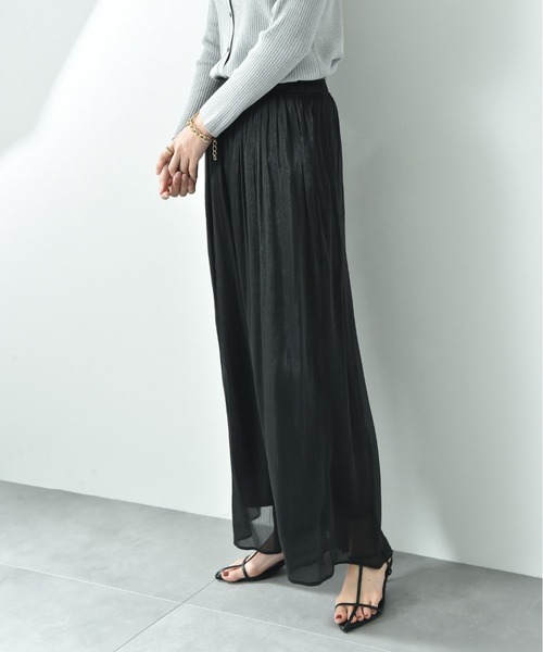 CLOCHE（クロシェ）の「【ＣＬＯＣＨＥ】割繊ギャザーパンツ（その他パンツ・レディース・ベージュ/ブラック/サックスブルー・FREE）」の9枚目の写真