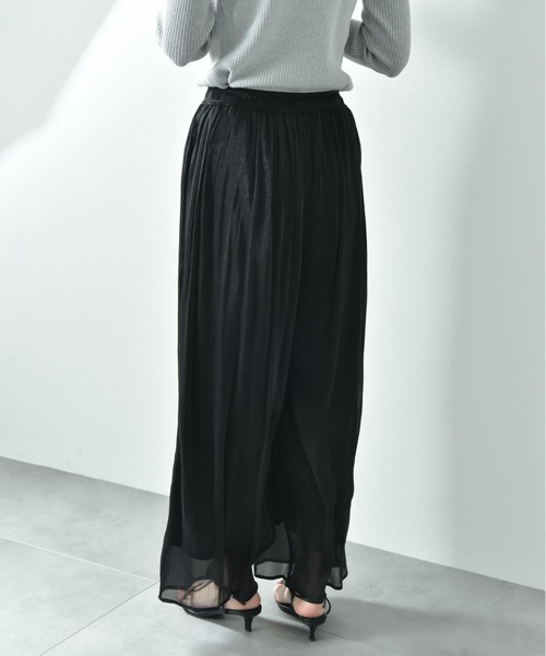 CLOCHE（クロシェ）の「【ＣＬＯＣＨＥ】割繊ギャザーパンツ（その他パンツ・レディース・ベージュ/ブラック/サックスブルー・FREE）」の8枚目の写真