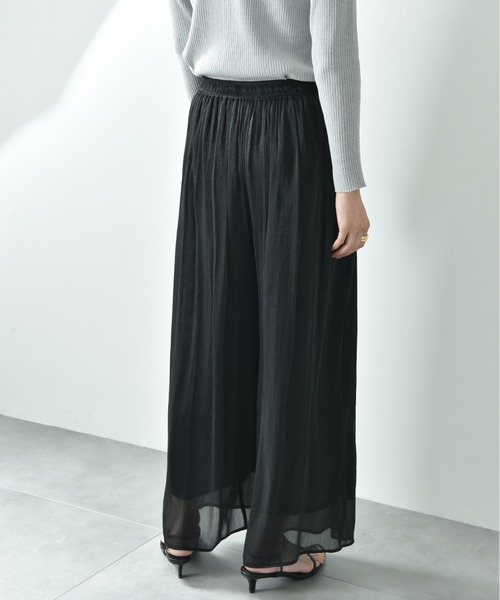 CLOCHE（クロシェ）の「【ＣＬＯＣＨＥ】割繊ギャザーパンツ（その他パンツ・レディース・ベージュ/ブラック/サックスブルー・FREE）」の7枚目の写真