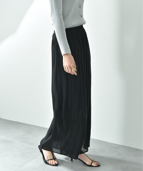 CLOCHE（クロシェ）の「【ＣＬＯＣＨＥ】割繊ギャザーパンツ（その他パンツ・レディース・ベージュ/ブラック/サックスブルー・FREE）」の6枚目の写真