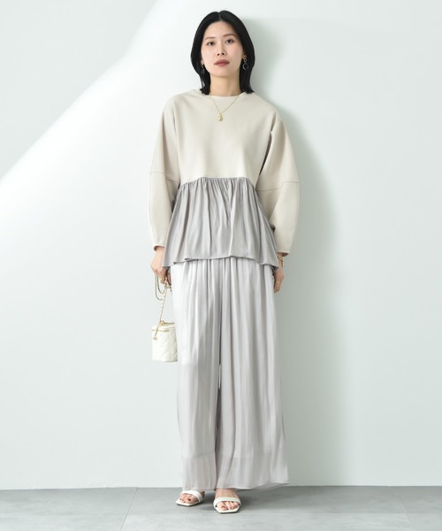 CLOCHE（クロシェ）の「【ＣＬＯＣＨＥ】割繊ギャザーパンツ（その他パンツ・レディース・ベージュ/ブラック/サックスブルー・FREE）」の12枚目の写真