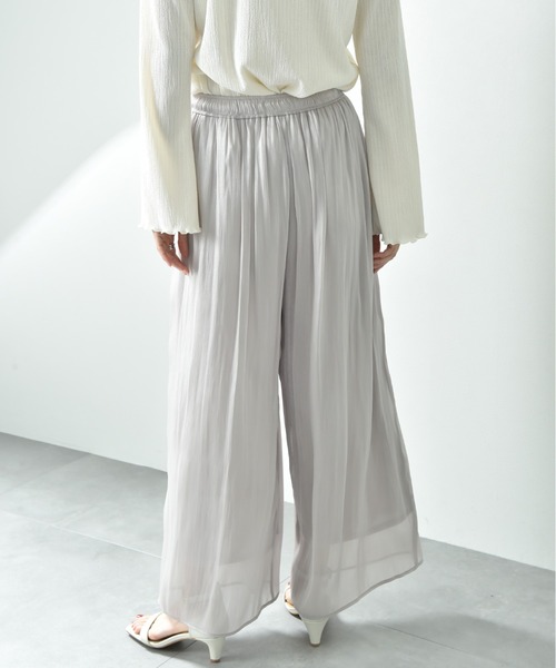 CLOCHE（クロシェ）の「【ＣＬＯＣＨＥ】割繊ギャザーパンツ（その他パンツ・レディース・ベージュ/ブラック/サックスブルー・FREE）」の20枚目の写真