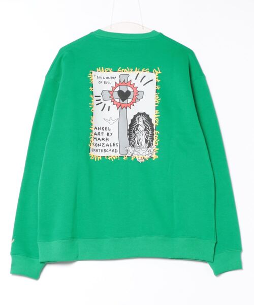 (What it isNt)ART BY MARKGONZALES(ワットイットイズント)の「【(What it isNt)ART BY MARKGONZALES / (ワットイットイズント) アートバイマークゴンザレス】リラックスフィット バックプリント 裏起毛 クルーネックトレーナー ユニセックス(スウェット・メンズ・ホワイト系その他2/ゴールド系その他/ブルー系その他/グリーン系その他2/ホワイト系その他/ピンク系その他2・X-LARGE/LARGE/MEDIUM)」の7枚目の写真