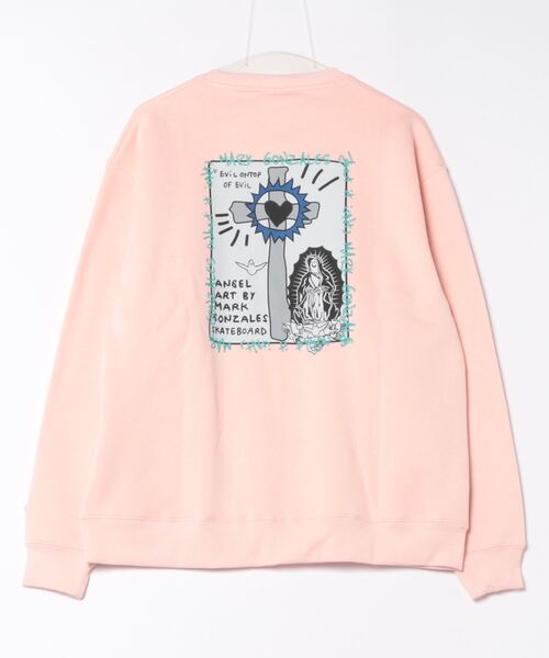 (What it isNt)ART BY MARKGONZALES(ワットイットイズント)の「【(What it isNt)ART BY MARKGONZALES / (ワットイットイズント) アートバイマークゴンザレス】リラックスフィット バックプリント 裏起毛 クルーネックトレーナー ユニセックス(スウェット・メンズ・ホワイト系その他2/ゴールド系その他/ブルー系その他/グリーン系その他2/ホワイト系その他/ピンク系その他2・X-LARGE/LARGE/MEDIUM)」の9枚目の写真