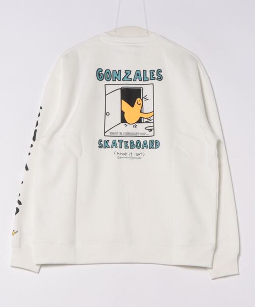 (What it isNt)ART BY MARKGONZALES(ワットイットイズント)の「【(What it isNt)ART BY MARKGONZALES / (ワットイットイズント) アートバイマークゴンザレス】リラックスフィット バックプリント 裏起毛 クルーネックトレーナー ユニセックス(スウェット・メンズ・ホワイト系その他2/ゴールド系その他/ブルー系その他/グリーン系その他2/ホワイト系その他/ピンク系その他2・X-LARGE/LARGE/MEDIUM)」の13枚目の写真