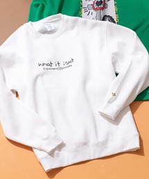 【(What it isNt)ART BY MARKGONZALES / (ワットイットイズント) アートバイマークゴンザレス】リラックスフィット バックプリント 裏起毛 クルーネックトレーナー ユニセックス